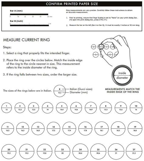 gucci family ring|Gucci ring size chart.